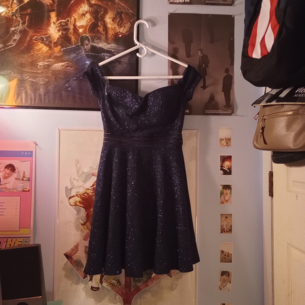 Black off the shoulder dress